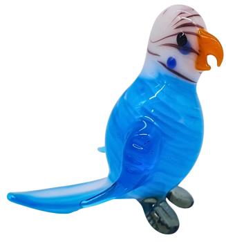 Wellensittich -hellblau-, stehend